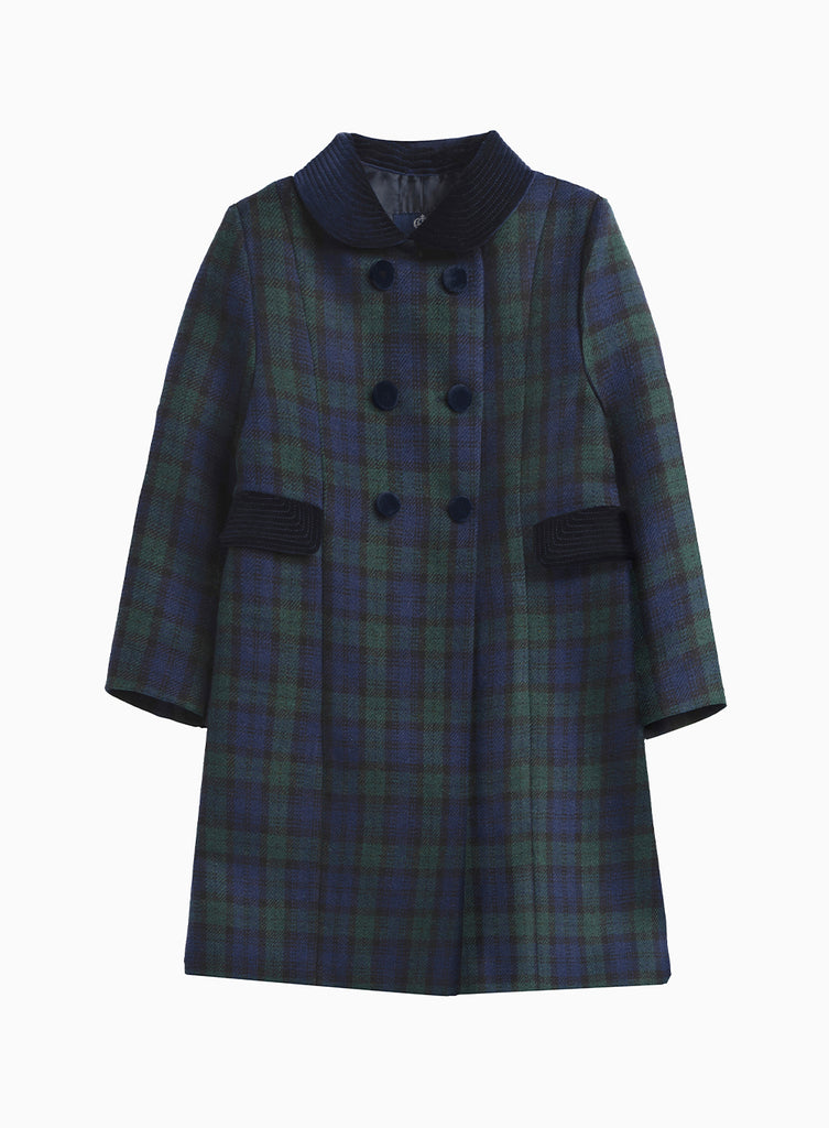 Girls tartan shops coat