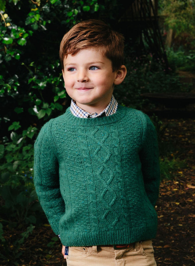 Boys shop green jumper