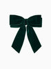 Lily Rose Clip Extra Large Velvet Bow Hair Clip in Green