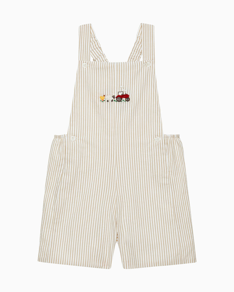 Chelsea Clothing Company Bib Shorts Baby Alexander Bib Shorts in Oatmeal Stripe