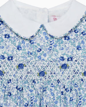 Confiture Dress Baby Catherine Smocked Dress in Blue Floral