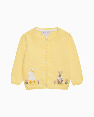 Confiture Cardigan Baby Duck & Bunny Cardigan