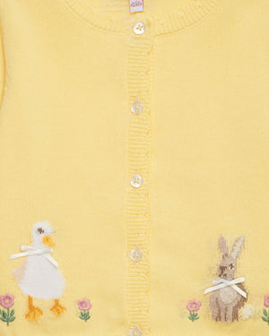 Confiture Cardigan Baby Duck & Bunny Cardigan