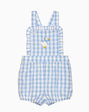 Confiture Bib Shorts Baby Duck Gingham Bib Shorts