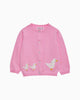 Confiture Cardigan Baby Duck Cardigan in Bright Pink