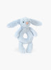 Jellycat Bashful Bunny Ring Rattle in Blue