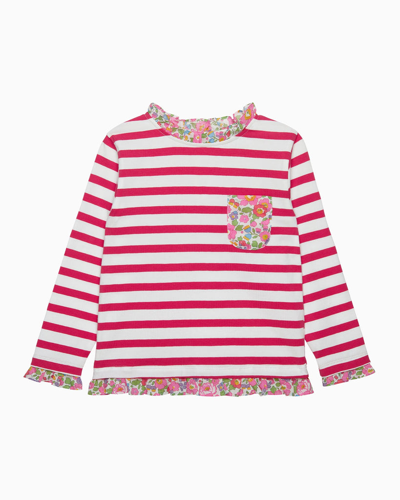 Lily Rose Sweatshirt Breton Long-Sleeved Top in Pink Betsy