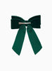 Lily Rose Clip Extra Large Velvet Bow Hair Clip in Green