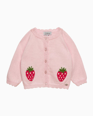 Lapinou Cardigan Baby Strawberry Cardigan