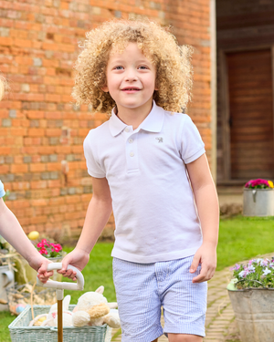 Thomas Brown Polo Harry Piqué Polo in White