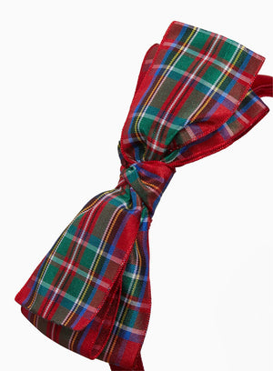 Lily Rose Alice Bands Big Ribbon Bow Band in Red Tartan