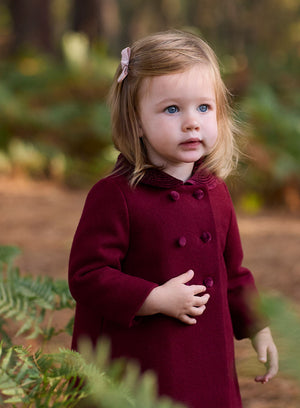 Trotters Heritage Coat Baby Classic Coat in Burgundy