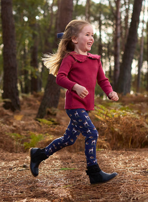 Confiture Leggings Deer Jersey Leggings in Navy