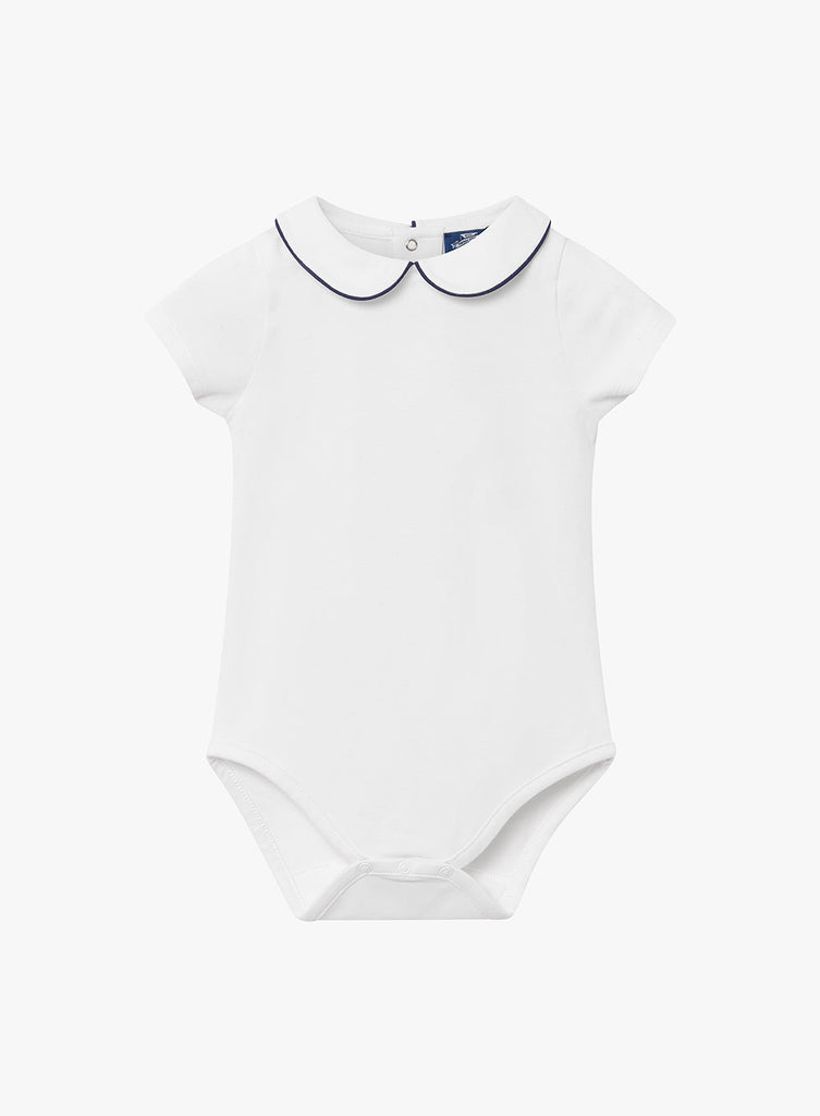 Thomas Brown Body Little Short-Sleeved Milo Body in White/Navy