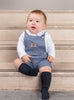 Chelsea Clothing Company Bib Shorts Baby Alfie Bib Shorts in Blue Herringbone