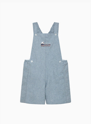 Chelsea Clothing Company Bib Shorts Baby Alfie Bib Shorts in Pale Blue Flannel