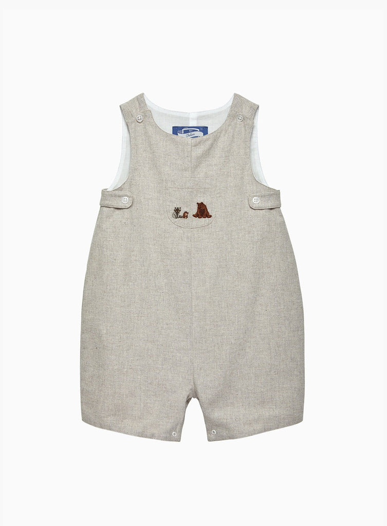 Chelsea Clothing Company Bib Shorts Baby Archie Romper in Woodland