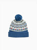 Chelsea Clothing Company Hat Baby Frankie Beanie in Denim Blue Fair Isle