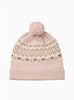 Chelsea Clothing Company Hat Frankie Beanie in Pale Pink Fair Isle