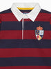 Chelsea Clothing Company Top Nicholas Rugby Shirt in Navy/Red Stripes