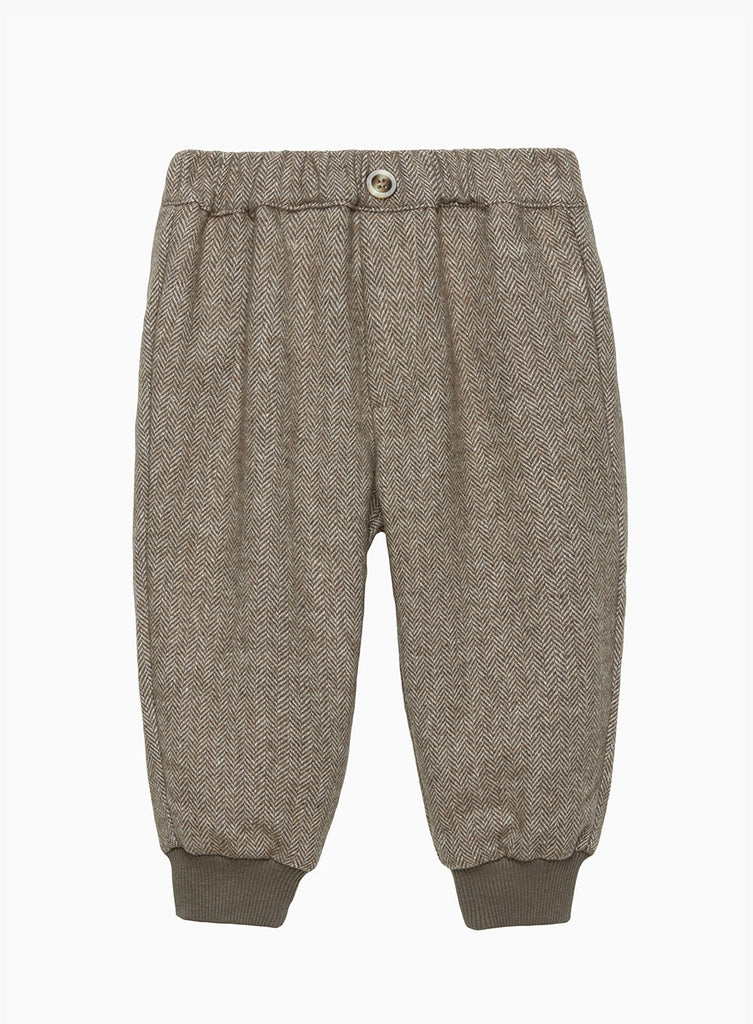 Chelsea Clothing Company Trousers Baby Orly Trousers in Brown Herringbone