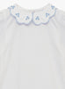 Confiture Body Baby Long Sleeved Petal Floral Body in White/Blue