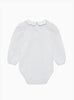 Confiture Body Baby Long Sleeved Petal Floral Body in White/Blue