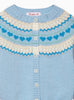 Confiture Cardigan Baby Natasha Fair Isle Cardigan in Pale Blue