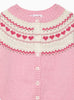 Confiture Cardigan Baby Natasha Fair Isle Cardigan in Pink