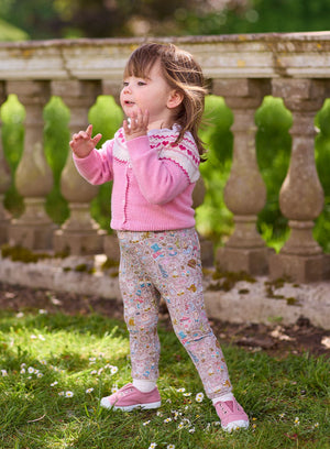 Confiture Cardigan Baby Natasha Fair Isle Cardigan in Pink