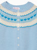 Confiture Cardigan Natasha Fair Isle Cardigan in Pale Blue