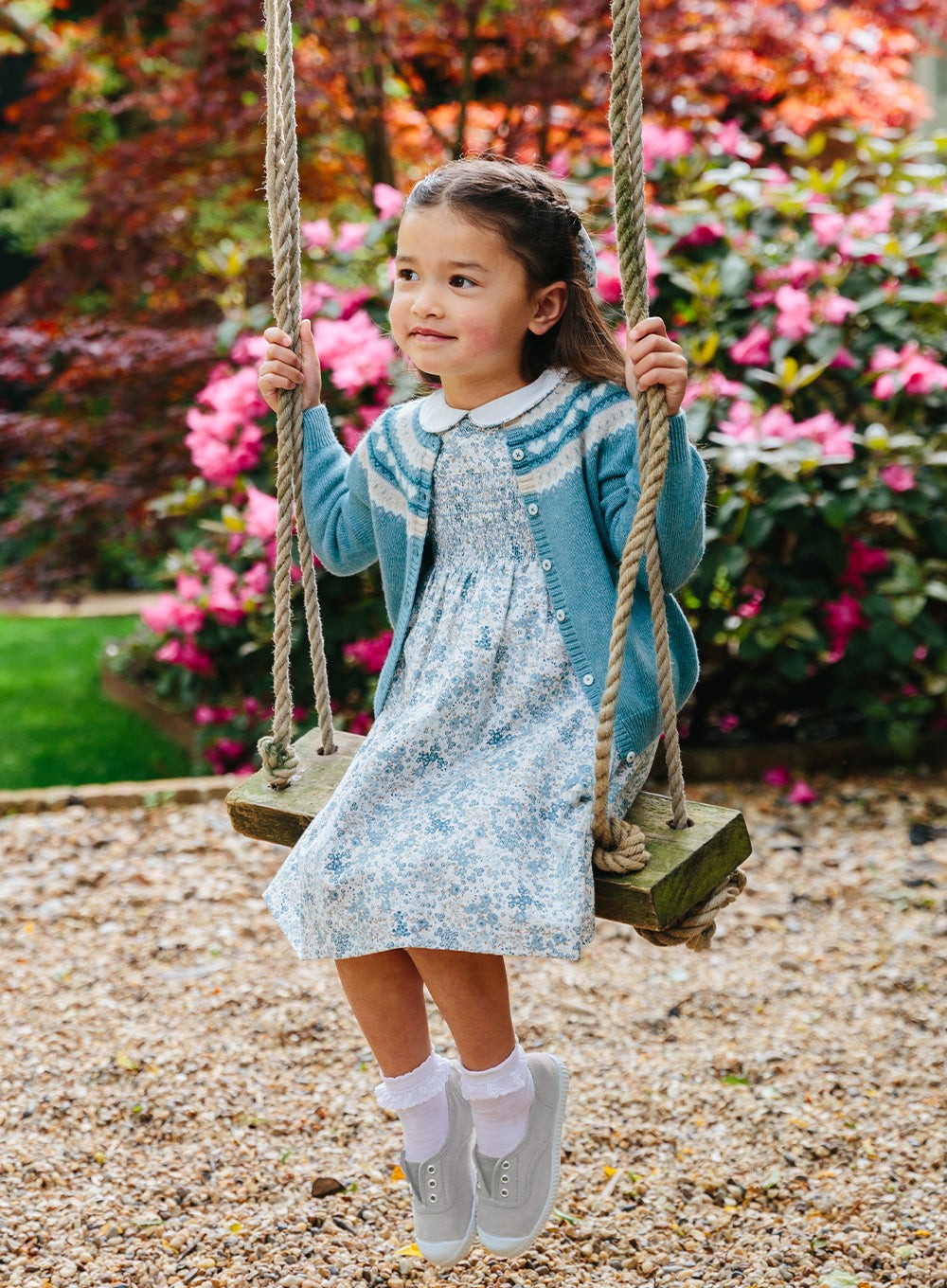 swing dress with cardigan