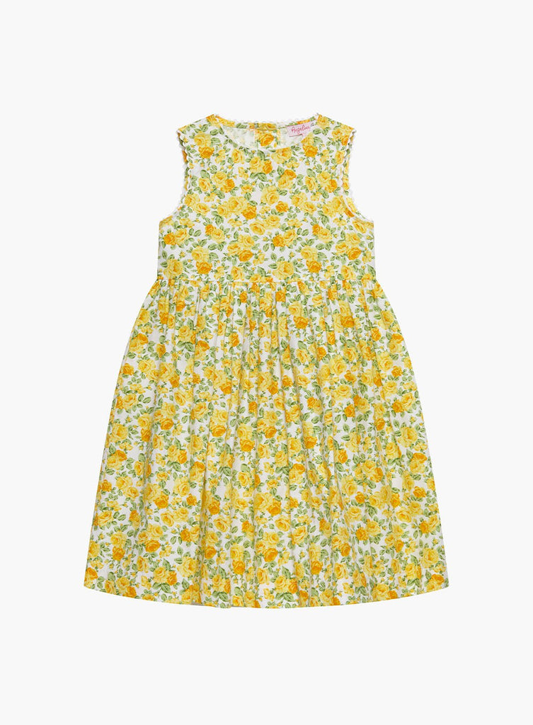 Confiture Adelina Summer Dress in Yellow Rose | Trotters London