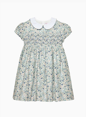 Confiture Dress Arabella Smocked Dress in Blue Floral