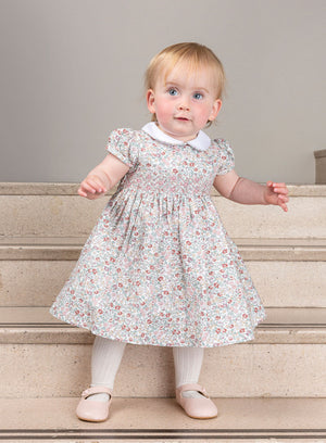 Confiture Dress Baby Arabella Smocked Dress in Pink Floral