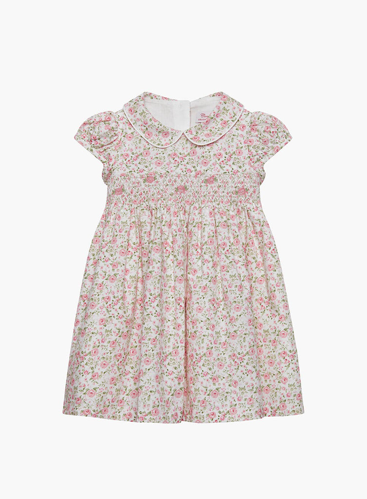 Confiture Baby Catherine Smocked Dress in Pink Rose | Trotters