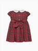 Confiture Dress Baby Charlotte Smocked Dress in Red Tartan