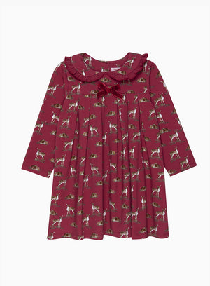 Confiture Dress Baby Deer Jersey Dress in Berry