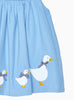 Confiture Dress Baby Duck Smocked Pinafore in Blue Cord