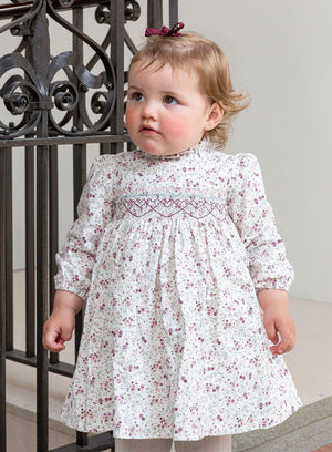 Confiture Dress Baby Edie Floral Frill Collar Dress