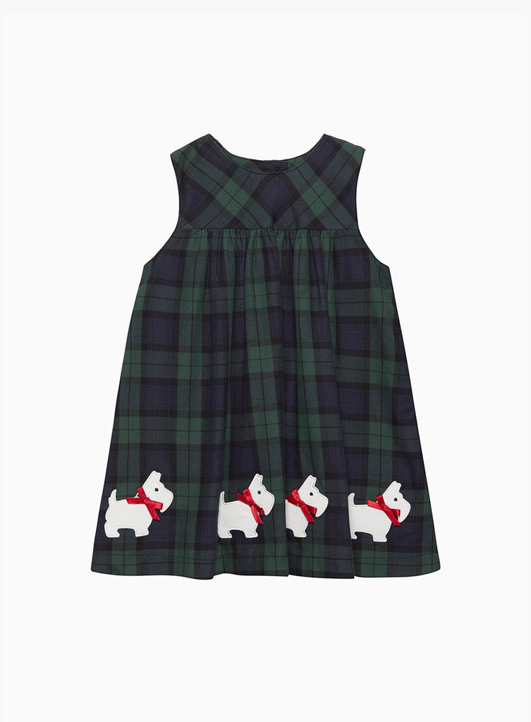 Confiture Dress Baby Scottie Tartan Pinafore