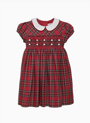 Confiture Dress Charlotte Smocked Dress in Red Tartan