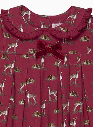 Confiture Dress Deer Jersey Dress in Berry