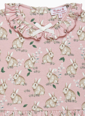 Confiture Dress Jersey Dress in Pink Bunny