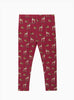 Confiture Leggings Deer Jersey Leggings in Berry