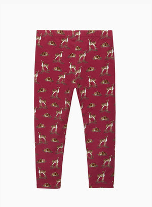 Confiture Leggings Deer Jersey Leggings in Berry