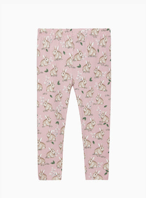 Confiture Leggings Jersey Leggings in Pink Bunny