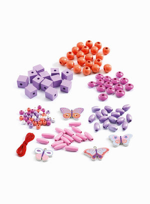 Djeco Toy Djeco Wooden Bead Set: Butterflies