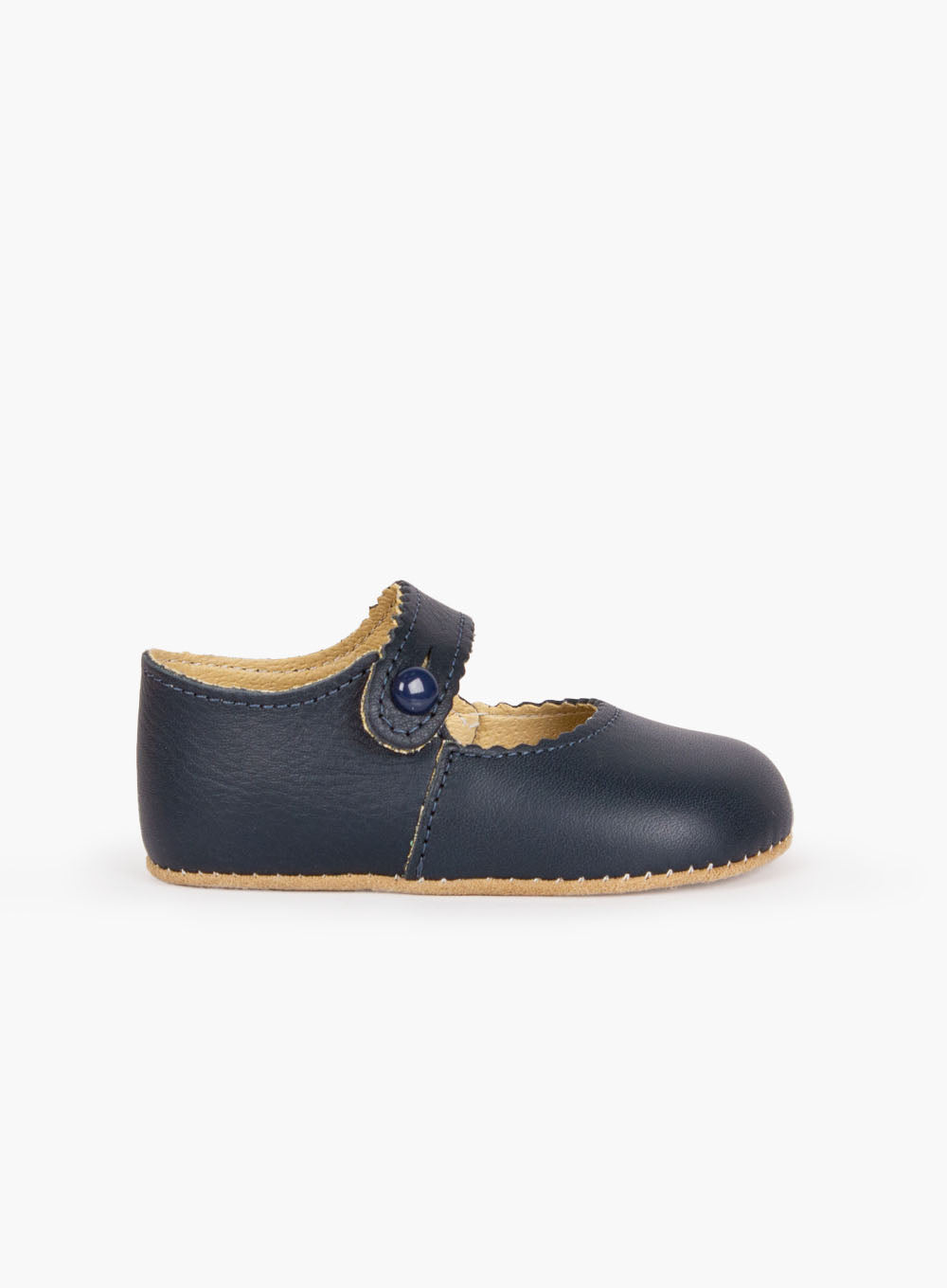 Navy Emma Leather Pre Walkers in Navy Trotters Childrenswear