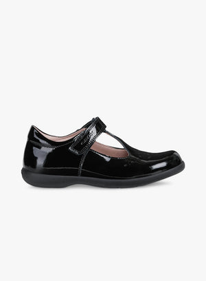 Geox School Shoes Geox Naimara School Shoes in Black Patent